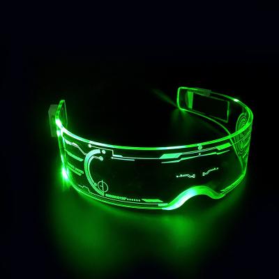 China LED Plastic Luminous Glass Visor Electronic Glasses Light Up Glass Prop For KTV Festival Bar Party Performance Christmas Decor Gifts for sale