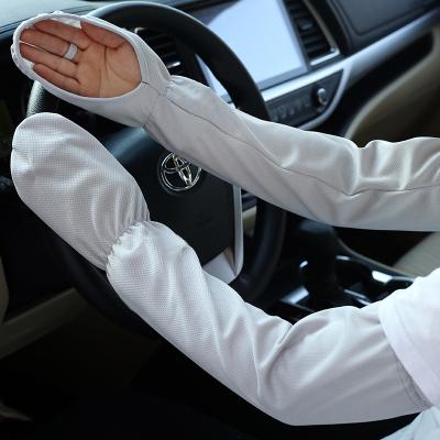 China UV Sun Protection Summer Driving Gloves Long Elasticity UV Sun Protection Sunscreen Cycling Breathable Arm Sleeves Non Slip Loose Ice Hand Sleeves for sale