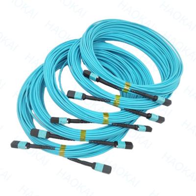 China Compact MPO / MTP Fiber Optic Patch Cord OM3 Fiber Optic Patch Cable for sale