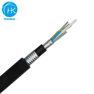 China Armored Outdoor Fiber Optical Cable Double PE Sheath GYFTA53 for sale