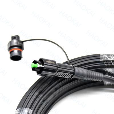 China IP67 IP68 Waterproof Patch Cord Drop Fiber Optical Cable With SC / APC Connector for sale