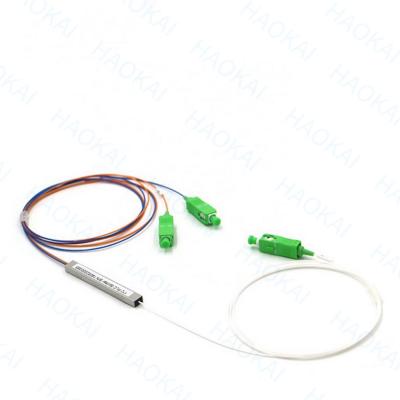 China 1X2 Mini Fibra PLC Splitter PBT acoplador com conector SC / APC à venda