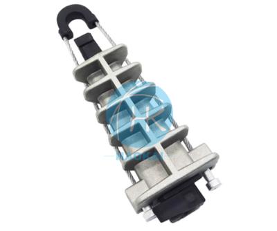 China PA1500 Aluminium Alloy Tension Clamp Dead End Pole ADSS FTTH Wire Wedge Clamp for sale