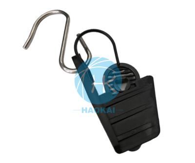 China FTTH Plastic Tension Clamp Outdoor Suspension Drop Wire Clamp With S Type Hook for sale