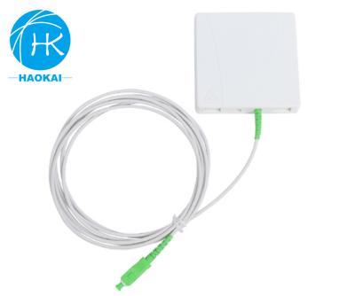 China Wall Mount Mini FTTH Termination Box Fiber Optic SM PTO ATB Box With Pigtail for sale