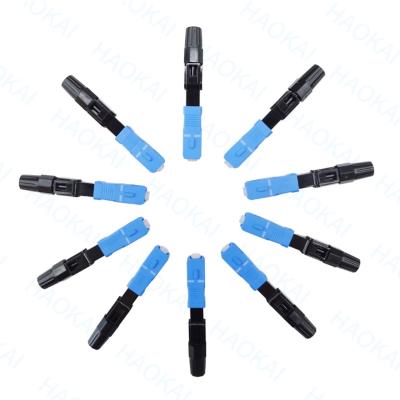 China SC UPC SM Optical Fiber Fast Connector Low Insertion Loss FTTH Fast Connector for sale