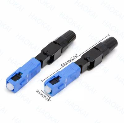 China FTTH Drop Cable Optical Fiber Fast Connector Fiber SC UPC Fast Connector for sale