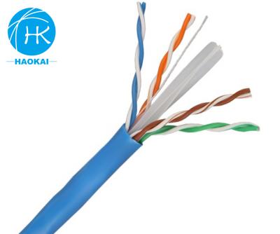 China Solid Bare Copper Indoor LAN Cable UTP CAT6 Customized 4pair 23awg 0.57mm 250MHz for sale