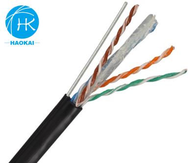 China Jelly Filled UTP CAT6 Cable With Messsenger Outdoor Aerial Network Cable for sale