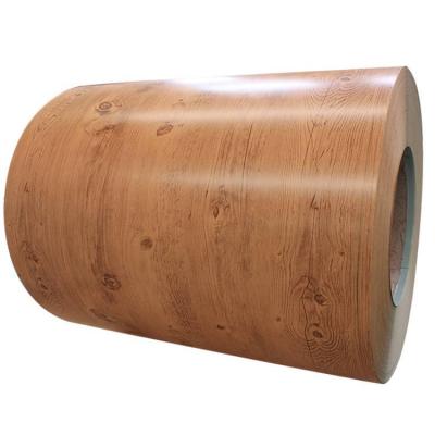 China Making pipe manufacturers wholesale interior and exterior wall decoration grain printing color steel plate wooden color steel coil for sale