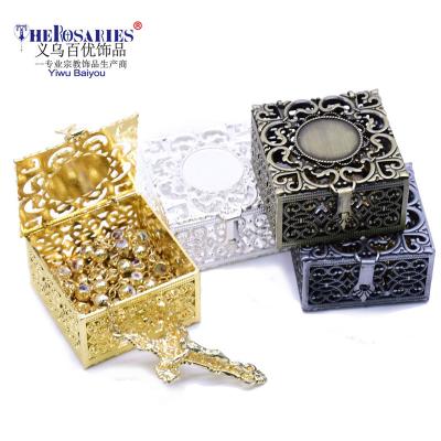 China Rosary Metal Rosary Packing Box Metal Custom Boxes Packing Box For Gift Package for sale