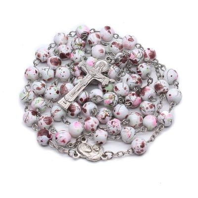 China Prayer Beads 5 Decades Catholic Rosary Necklace For Women - Catholic Bead Rosary For Men - Catholic Gifts - Rosarios Catolicos for sale