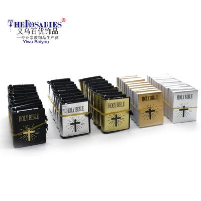 China Europe Customized Mini Holy Bible Keychain English Text Or Arabic Decorative Quran Gift Accessories for sale