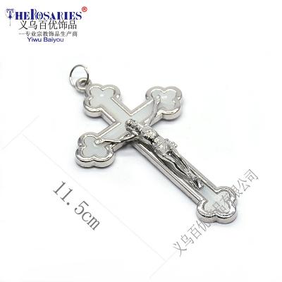 China Luminous Metal Cruci de Jesus Icon Plated Zinc Alloy Religious China Crucifix Metal Cross for sale