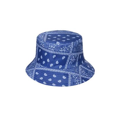 China breathable & Waterproof Fashion Sun Bandana Bucket Hat High Quality Manufacturer Custom Printing Fisherman Bucket Hat for sale