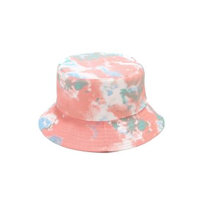 China breathable & Custom Embroidered Rainbow Logo Maker Tie Dye Waterproof Cotton Bucket Hats High Quality Cotton Colorful Embroidered Hats for sale