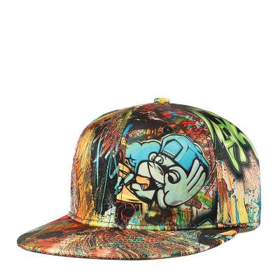 China OEM Manufacturer All Over Digital Print Snapback Hat JOINT Private Label Hats Hawaiian Men's Snapback Hats for sale