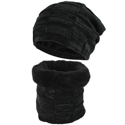 China COMMON Wholesale Wool Winter Beanie Hat With Pom Pom Warm Hat Knitted Hat Scarf Sets For Men And Women for sale