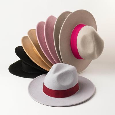 China Low MOQ Wool Felt Hat Fashion Character High Quality Western Style Wool Felted Hat Unisex Wide Brim Hat for sale