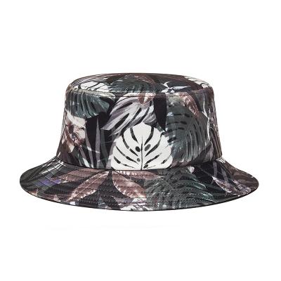 China Custom Logo Sublimation Character Fish Bucket Hat Cotton Unique Bucket Hats For Woman for sale