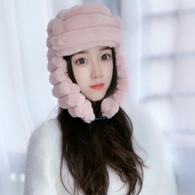 China JOINT Warm Fins Wool Winter Warm Snow Covers Russian Trapper Hat Bomber Hat Trooper Hat for sale