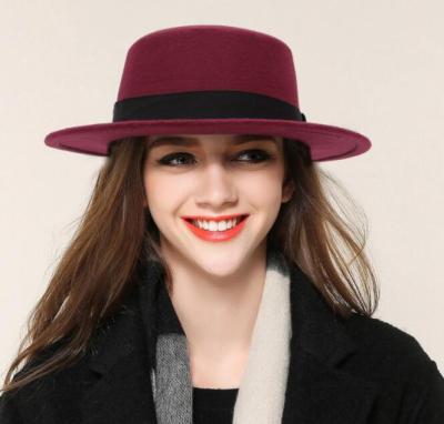 China COMMON fashionable wholesale wool felt hat winter highlander newcomer 100% top hat for sale