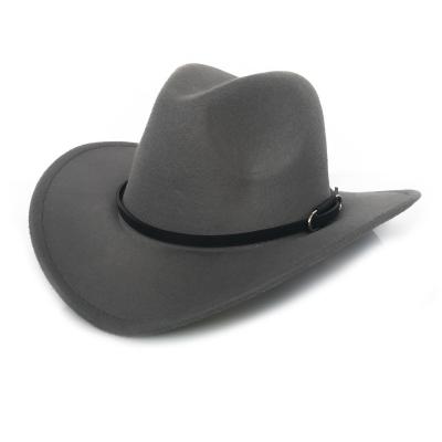 China Autumn And Winter Cheap Western Style Felt Hat Men And Women Retro Simple Funny Cowboy Hat for sale