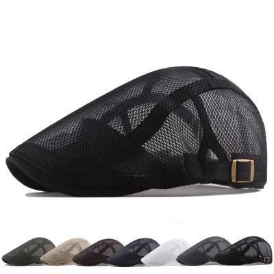 China Wholesale Verified Full Mesh Solid Color Ivy Newsboy Hat Newsboy Taxi Driver Hat Unisex Customize Hats for sale