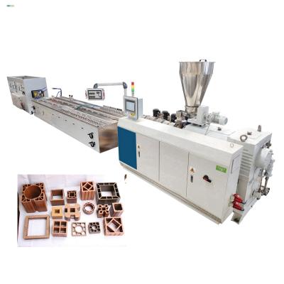 China Wood Professional Plastic Profile MIDTECH Extrusion Composite Decking WPC Flooring Fencing Board Profile Production Machine Line for sale