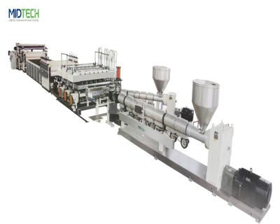 China Plastic Plates PVC Faux Marble Sheet Extrusion Machine PVC Profile Extrusion Maker Line for sale