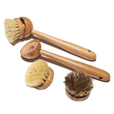 China Sustainable Kitchen Brush Set Dish Bottle Pot Brush Cleaning Brush Fibre Wooden All Natural Eco Friendly for sale