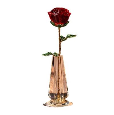 China Europe manufacturers chinese valentine gifts crystal rose craft carved to wedding decoration for sale