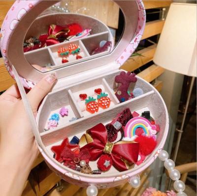 China Newest Cartoon Hair Clip Cloth Bow Cloth Hair Clip Handmade Baby Girl Decoration Cute Hair Accessories Set for sale