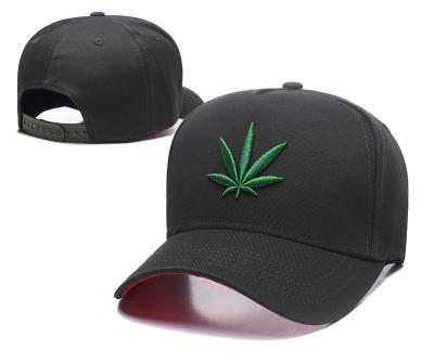 China 2020 COMMON Customize Embroidery Logo Hemp Leaf Baseball Hat for sale