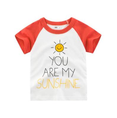 China 2019 anti-shrink you are my sunshine printing baby T-shirts wholesale for sale