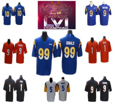 China Men's Los Angeles Rams Matthew Stafford Royal Super Bowl LVI Tied Game Patch Football Jersey Antibacterial for sale