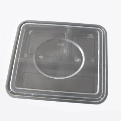 China High Quality Wholesale Disposable PP Plastic Disposable Food Container Environmental Protection 3 Compartments Lunch Meal Box for sale