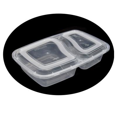 China 2021 800ml Factory Good Quality Disposable OEM Designrecyclable pp Plastic Food Meal Takeout Boxes With Lid for sale