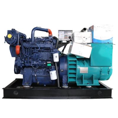 China 50/60HZ Frequency 100KW/125KVA Weichai Marine Diesel Generator Water Cooled Method for sale