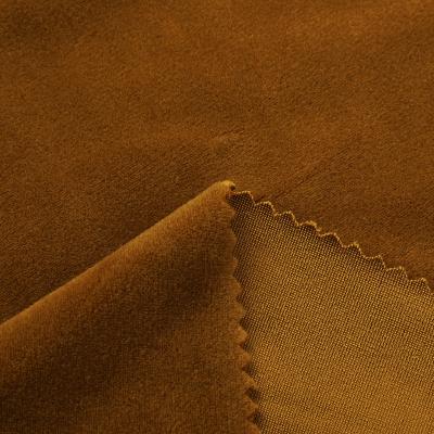 China Eco Friendly OEM Accept Super Soft Warp Edge Woven Polyester Suede Cheap Customized Fabric For Clothing for sale