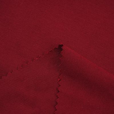 China Eco-friendly modern popular 270gsm ponte knitting yarn dyed brick red nr roman spandex fabric for garment for sale