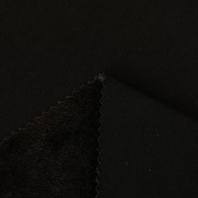 China Eco friendly Good quality suits lining stock yarn dyed polyester cotton black solid stretch fabric for sale