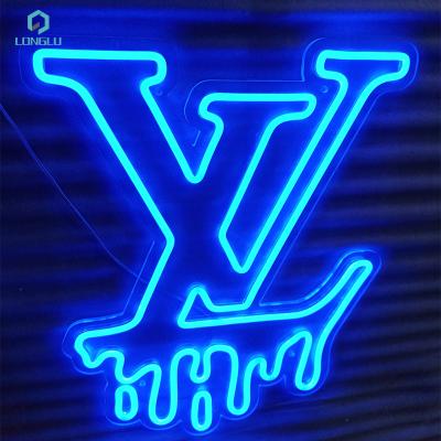 China Creative Buildings Custom Advertising Signs Decoration Led Light Cable Letters Acrylic Neon Sign For Sale for sale