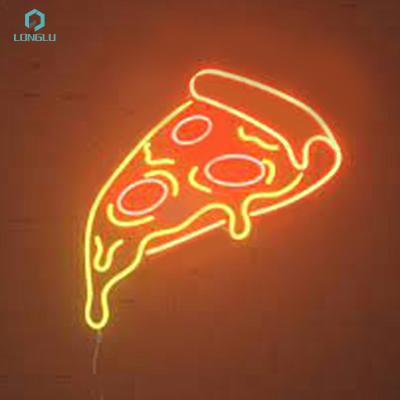 China Custom Outdoor Buildings Shop Acrylic Neon Pizza Sign Board Store Sign Hamburger Neon Sign for sale