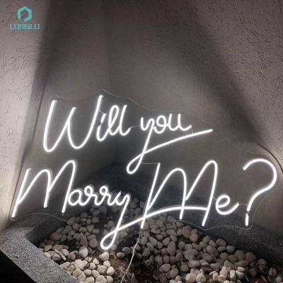 China Buildings China Supplier Custom Wedding Sign Decor You Will Marry Me Neon Sign for sale