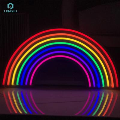 China Buildings China Manufacturer Neon Sign Rainbow Neon Led Sign For Bedroom for sale