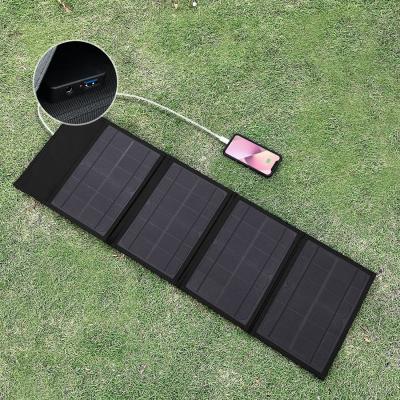 China PET+1200D 18V 100W Waterproof Portable Foldable Solar Panel Power Bank For Camping for sale