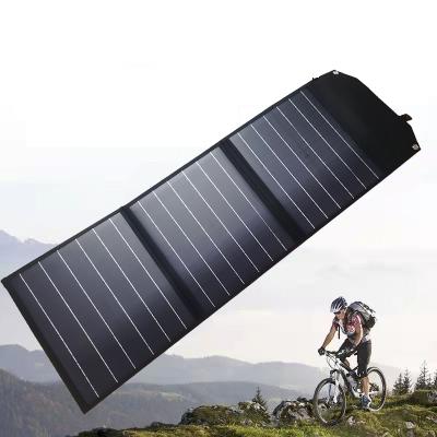 China PET+1200D 18V 100W 4Pcs Fold Solar Panel Waterproof Folding Portable Solar Panel for sale