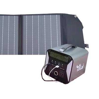 China High power 220v 110v 120v 500.24wh solar panel charging portable solar generator with solar panel for home camping for sale