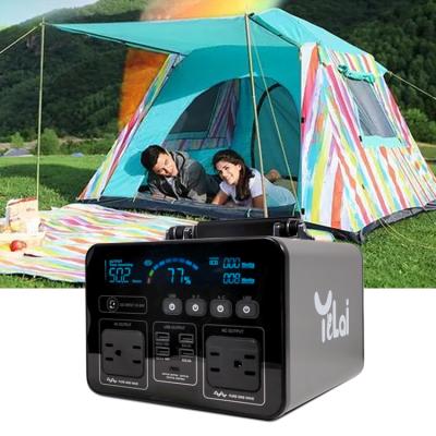 China Solar Panel Charge 220v 110v 120v 220v 500wh 1000wh Solar Power Banks Portable Outdoor Mobile Power Station for Camping for sale